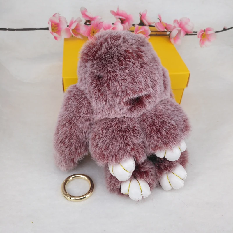 Милый кролик Пуффи помпон брелки ручной работы рюкзаки Pokemon кулон ювелирные изделия украшение автомобиля брелок подарки на год детские игрушки