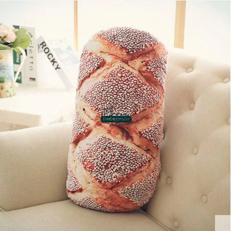 Dorimytrader 80cm Vivid Simulated Cartoon Bread Plush Pillow Cushion 31'' Cute Soft Stuffed  Bread Toy Doll Kids Gift DY60251 (11)