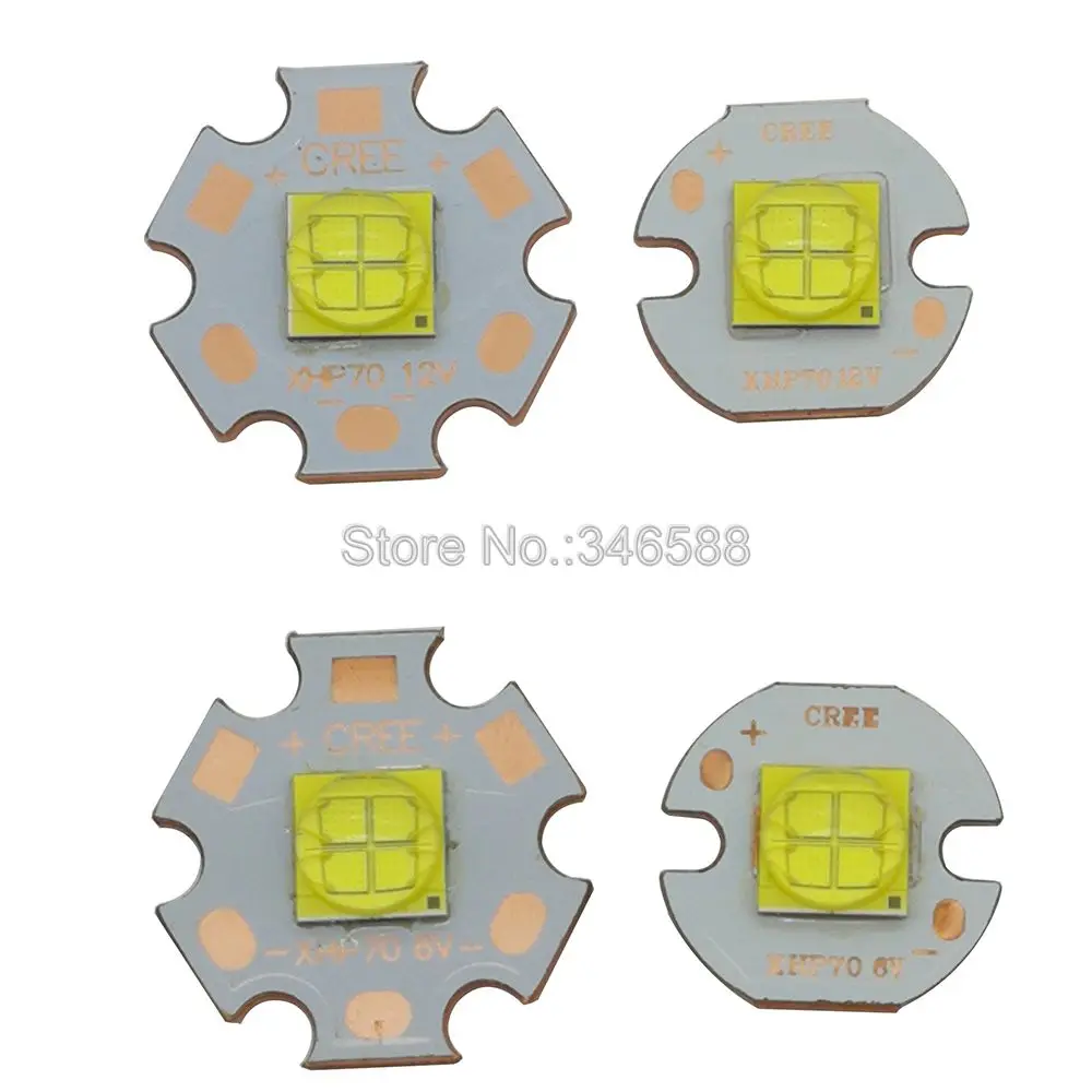 ETI 7070 6 в 4 чипа 15 Вт Холодный белый высокомощный светодиодный Диод 6 в/12 В вход с 16 мм/20 мм медной печатной платой вместо Cree XHP70