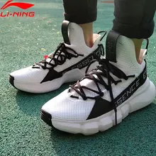 Li-Ning/Мужская обувь для баскетбола на шнуровке; спортивная обувь из дышащей ткани с моноволокнистой подкладкой; кроссовки; AGBP009 XYL250