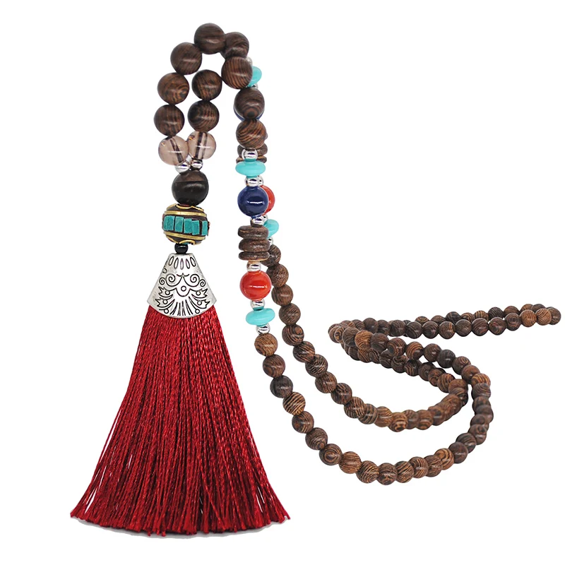 Yumfeel, винтажный этнический стиль, рыба, слон, дерево, бисер, камень, подвески и ожерелье, s State, для мужчин, t Nepal, ожерелье, для женщин, мужчин, ювелирные изделия - Окраска металла: N2126