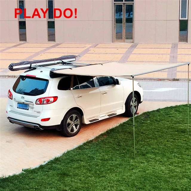 Best price at $995 Cheap 420D Oxford 2*2*1.9M sun shade shelter car side awning tent for sale3-4person factory brand PLAYDO OEM Customized CARTT01-1