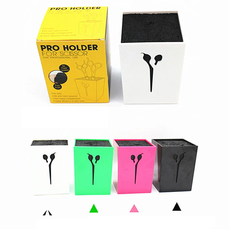 

Barber Hair Scissor Stand Case Acrylic Salon Pet Groomer Hair Clips Storage Box Pot Hairdressing Tools Scissors Holder QS888