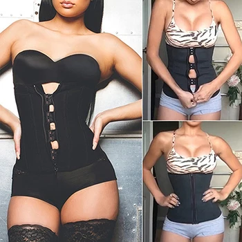 

Women's Double Breasted Zipper Corset Waist Body Shaper Underbust Shapewear