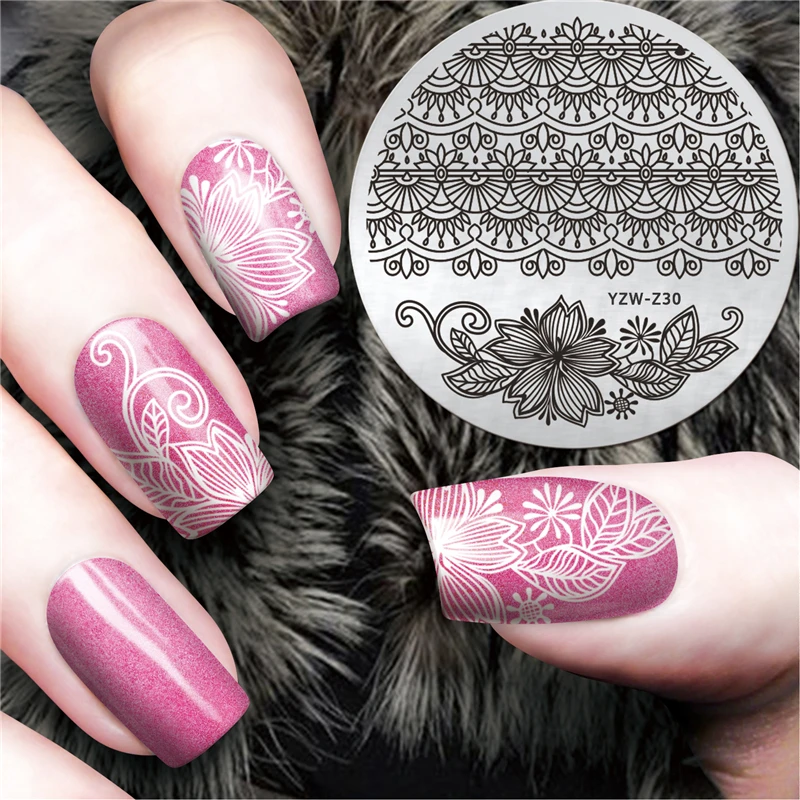 

1Pc YZWLE Lace Design Chinese Classic Pattern Nail Art Stamping Stamp Template for Flower Image Plates Nail Stamp Plate