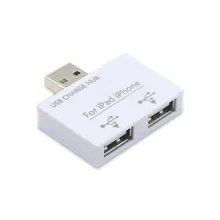 FFFAS белый usb-хаб 2 порта разветвитель тока Расширение заряда с 4 см адаптер питания для ноутбука планшета ПК компьютера