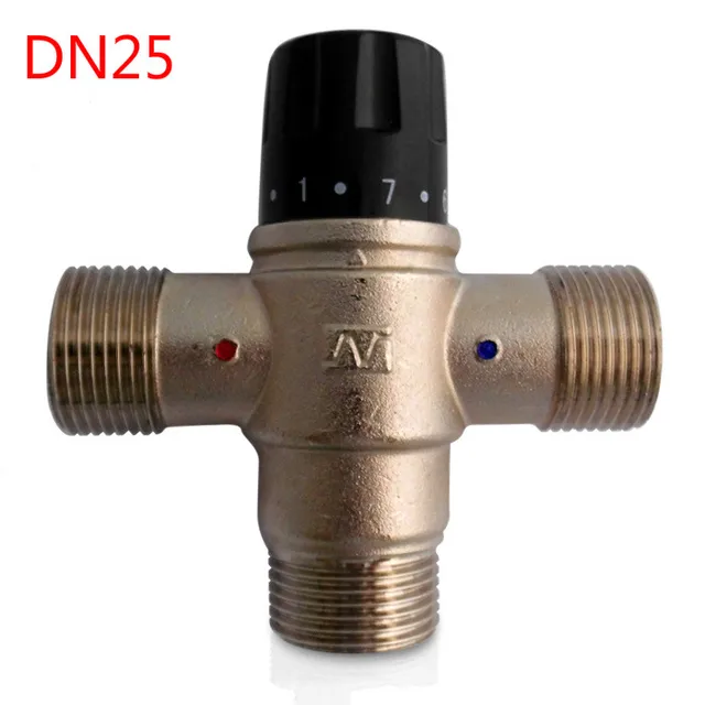 Brass 1" DN25 Solar Heater Thermostatic Automatic Mixing Valve Water