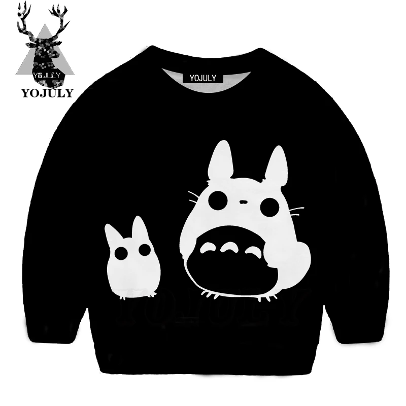 4 YOJULY/; Kawaii Totoro Harajuku; Детский свитер с 3d принтом; Новые Топы для мальчиков и девочек-подростков; одежда с длинными рукавами и принтом кота; SW11 - Цвет: 4