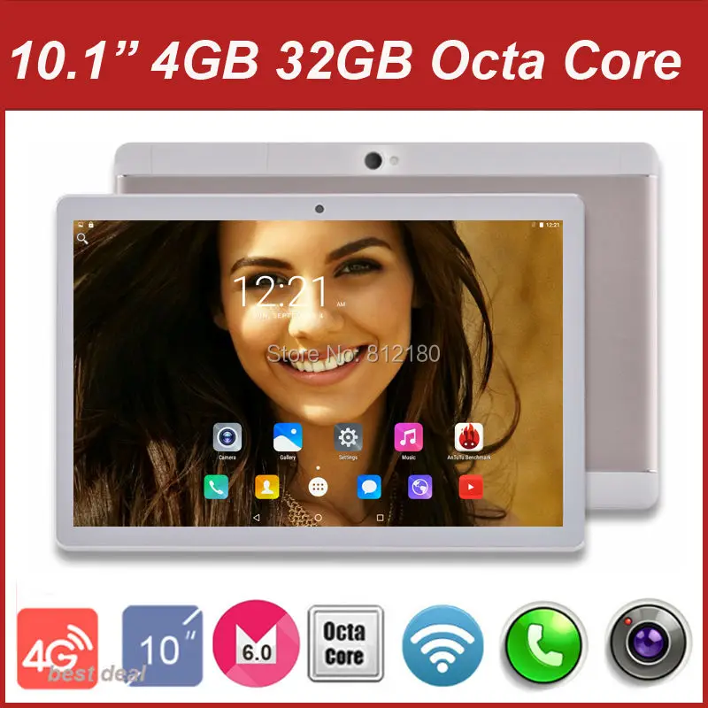 Lowest Price 2017 Newest 10 inch Tablet Octa Core 4G LTE Phone Call 4GB RAM 32GB ROM 1920*1200 IPS Screen Bluetooth Android 6.0 GPS Tablet 10