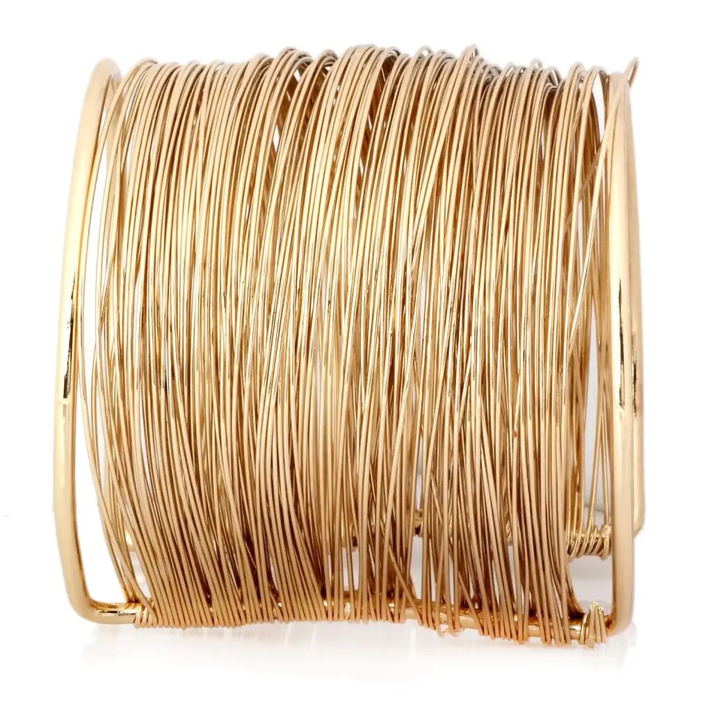 

Rigid Memory Wire Metal Circle Split Coil Wire Jewelry Cuff Bracelet Bangle