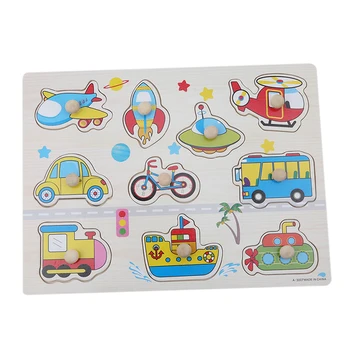 

1 Set Kids Wooden Toy Hand Puzzles People Animals Recognition Puzzle For Children Montessori Educational Drop Shipping JK974622