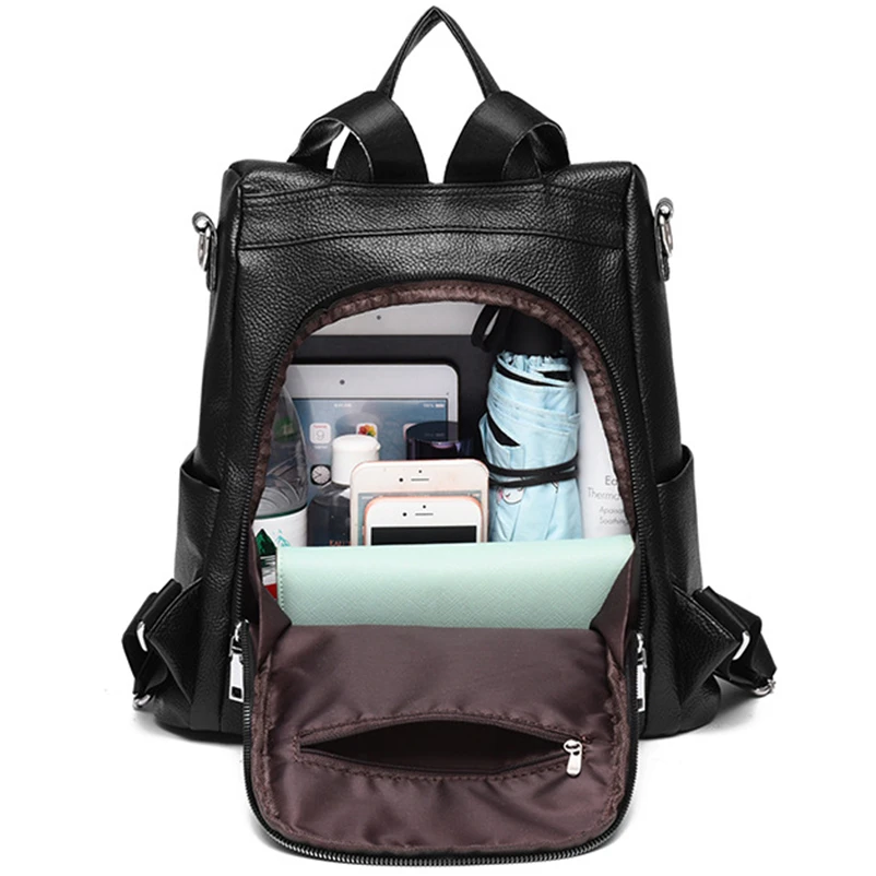 Nevenka Waterproof Oxford Backpack Women Fashion Black Backpacks Leather Bottom Backpack for Girls Large Capacity Satchels 201815