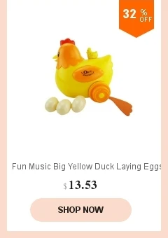 Веселая музыка Большая Желтая Утка откладывают яйца игрушки для детей родитель-ребенок взаимодействия животное электронная игрушка