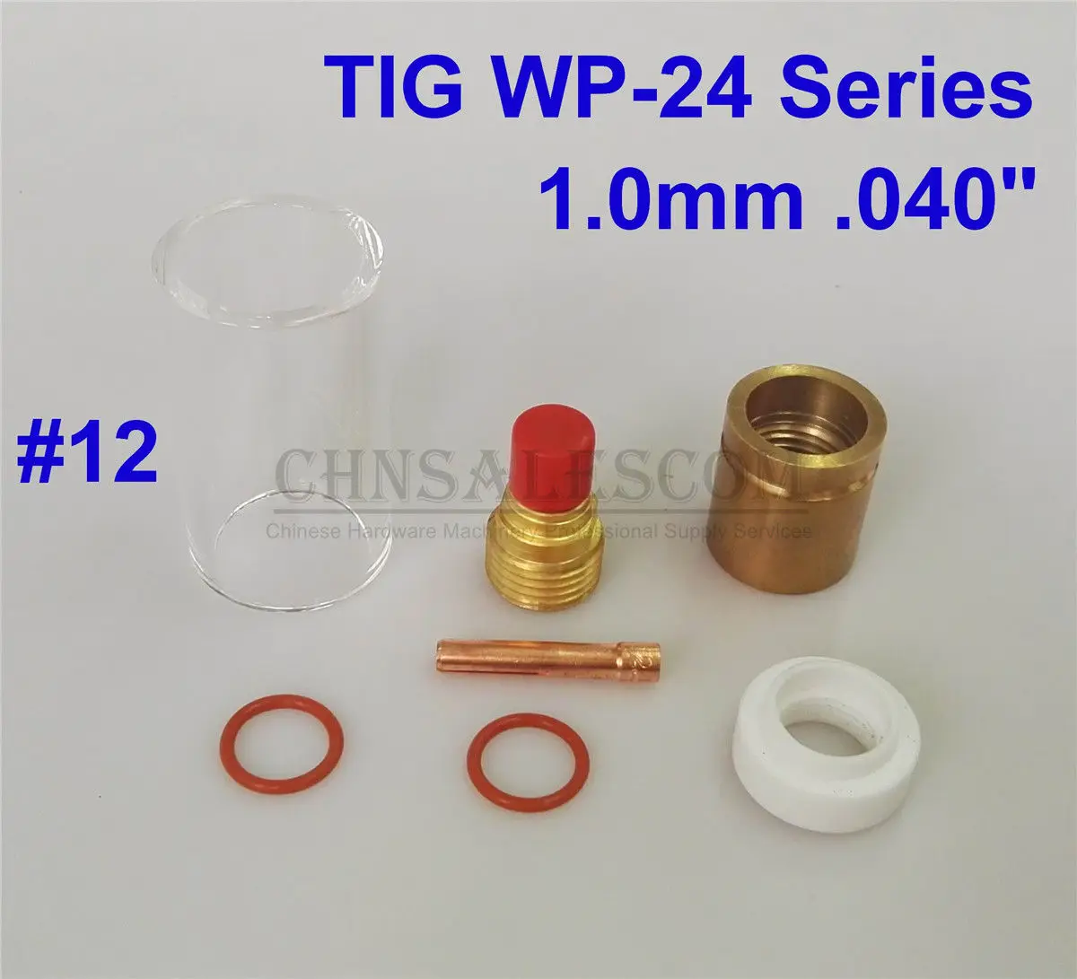CHNsalescom 9 pcs TIG Welding Stubby Gas Lens #12 Pyrex Cup Kit for Tig WP-17//18//26 .040