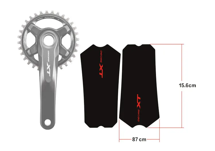 M8000 XT наклейка на Кривошип велосипеда 15,6x8,7 см Защитная Наклейка на Кривошип s чехлы на Кривошип велосипеда наклейки
