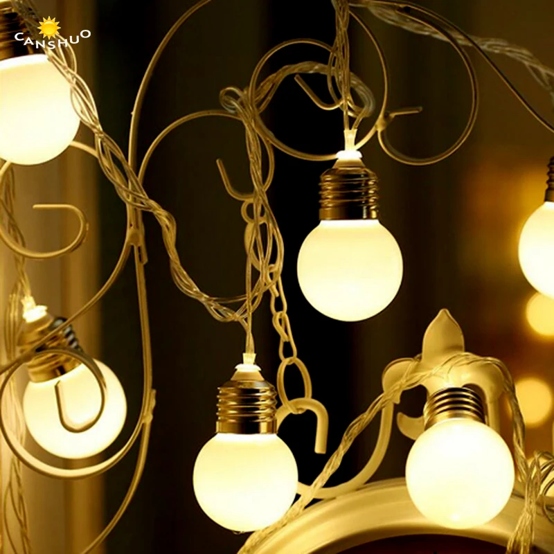5 M 20 лампы AC220v белый свет земная Фея Строка свет Connectable гирлянда светодиодный шарики для вечеринки декоративные рождественские гирлянды