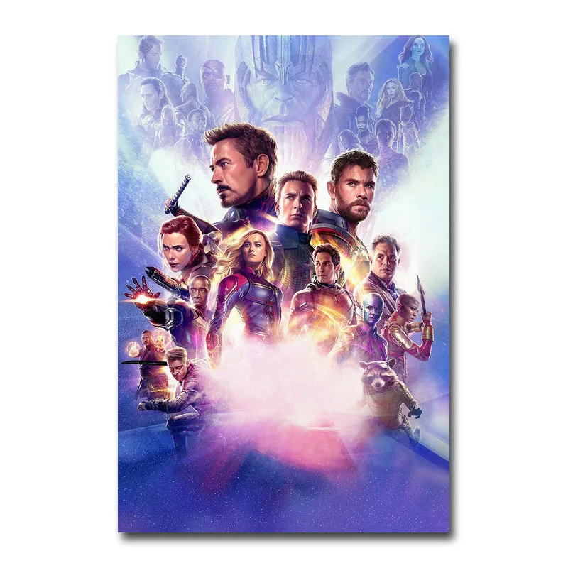 

Avengers End Game Movie Canvas Poster Wall Art Print Painting 20x30 60x90cm Wallpaper Decorative Wall Picture for Living Room