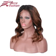 wicca fashion Body Wave Brazlian Non-remy Hair 1B 30 Ombre Color Middle Part Full Lace Human Hair Wigs for Black Women