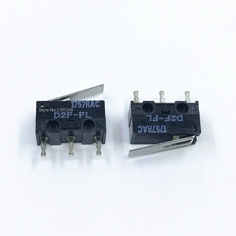 2Pcs original OMRON mouse micro switch D2FC-F-7N 10m 20m OF D2FC-F-K(50M) D2F D2F-F D2F-01 D2F-01L D2F-01FL D2F-01F-T D2F-F-3-7 light fan switch Wall Switches