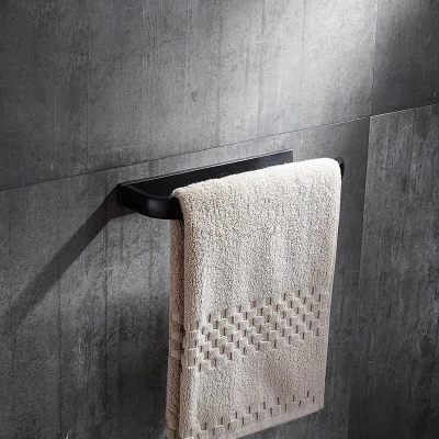 towel ring Простой Модный черный матовый настенный держатель для полотенец, аксессуары для ванной, наборы бумажных полотенец, держатель для полотенец, набор аксессуаров для ванной комнаты HY2200H - Цвет: towel ring