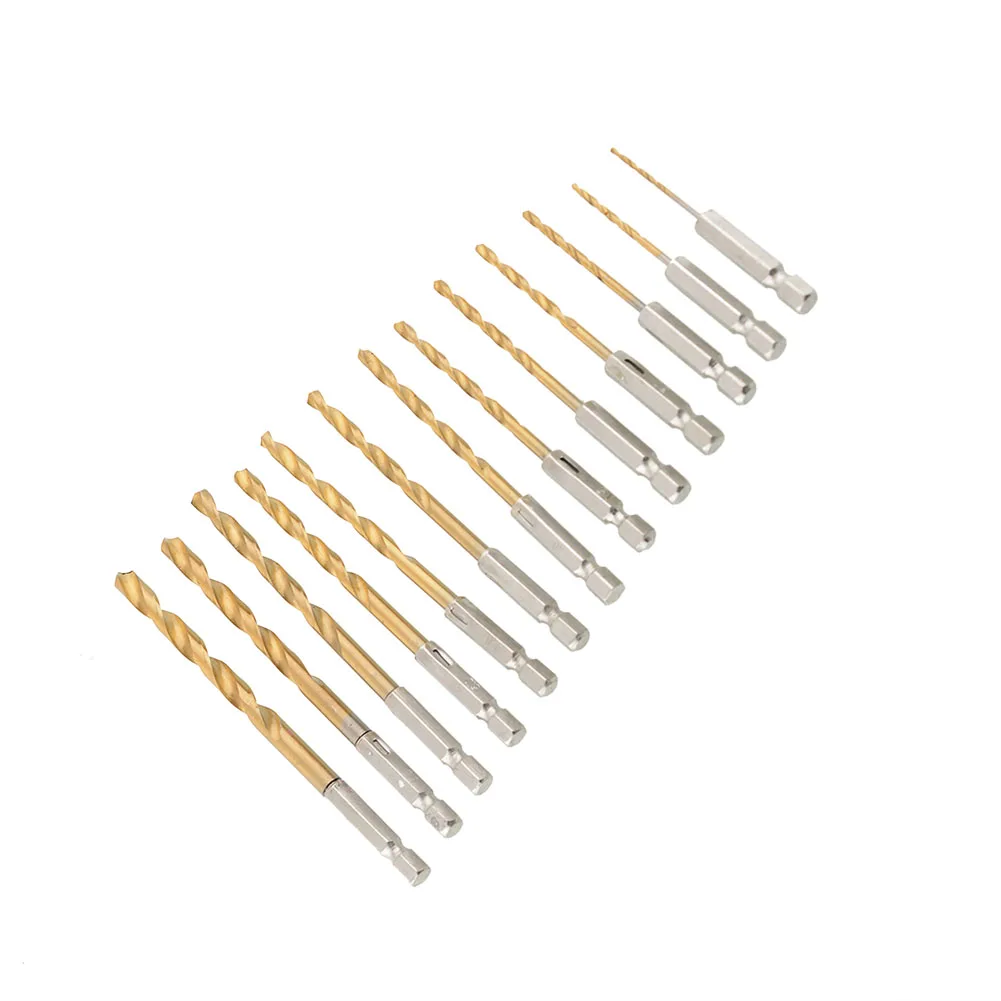 1.5-6.5mm 1/4'' Drill Hex Shanks Bit Extractor Set DIY High Speed Steel 1.5-6.5mm 1/4'' Drill Hex Shanks Bit Extractor Set DIY High Speed Steel