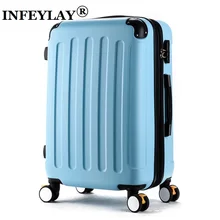HOT!Fashion 20″24 inches girl trolley case ABS students lovely Travel waterproof luggage rolling suitcase extension Boarding box