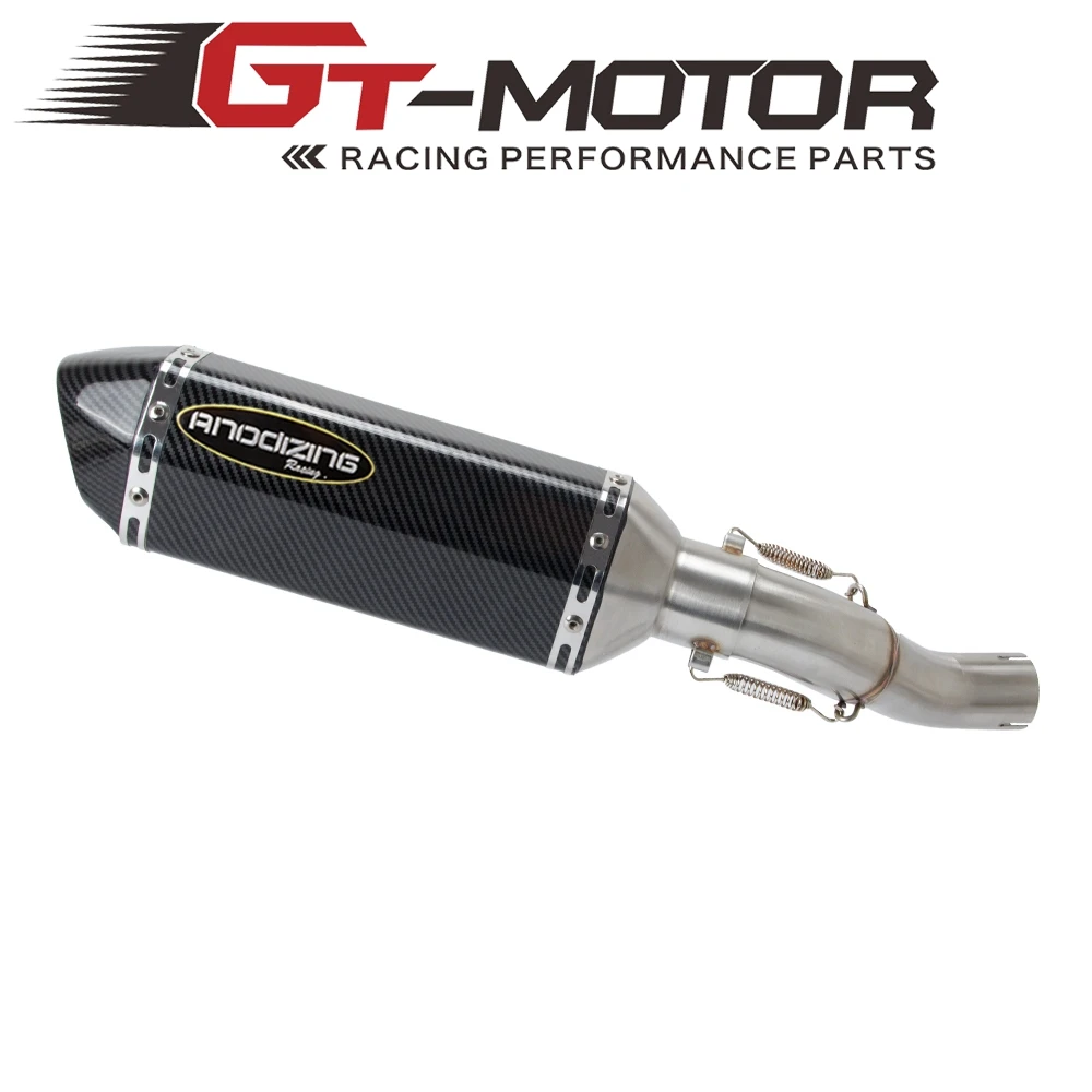 

Motorcycle Exhaust System Middle Pipe Slip On Link Muffler For Honda CB 500 CB400 F/X CBR400R CBR500R 2013 2014 2015 SLIP-ON