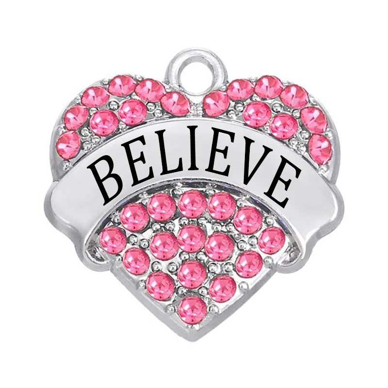 Buy Rhodium Plated metal message charms for link