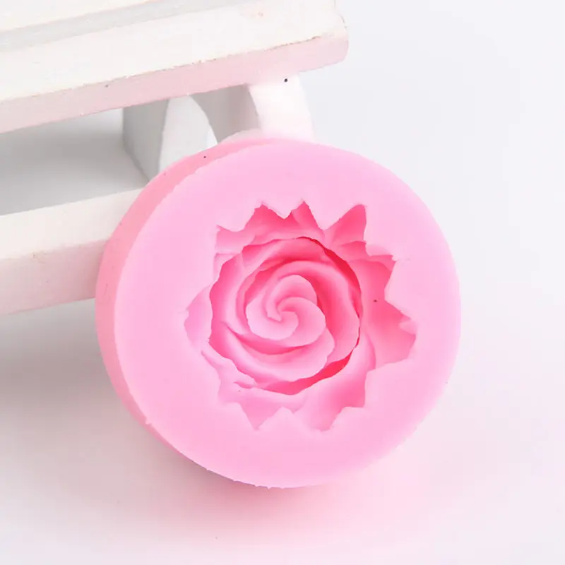 1Pcs Flower Rose Fondant Cake Sugarcraft Decorating Mold 3D Rose