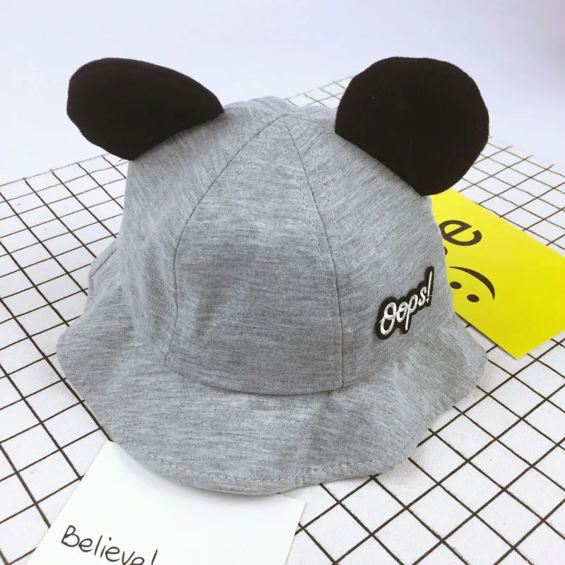 Весенне-летняя детская бейсбольная кепка с милыми большими ушами, Регулируемая Кепка s для мальчиков и девочек, детская плоская кепка в стиле хип-хоп - Цвет: Style 4 gray
