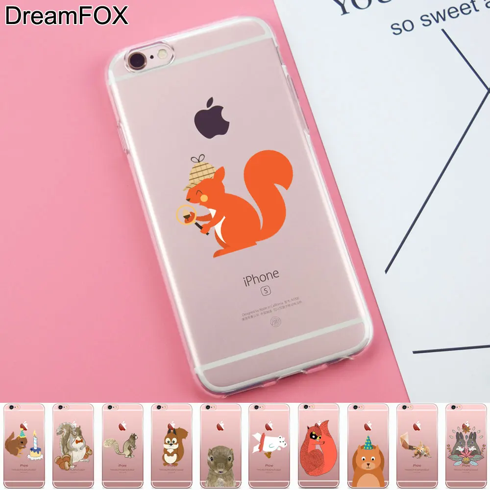 DREAMFOX K347 Squirrel Soft TPU Silicone Case Cover For Apple iPhone 11 Pro X XR XS Max 8 7 6 6S Plus 5 5S SE 5C 4 4S |