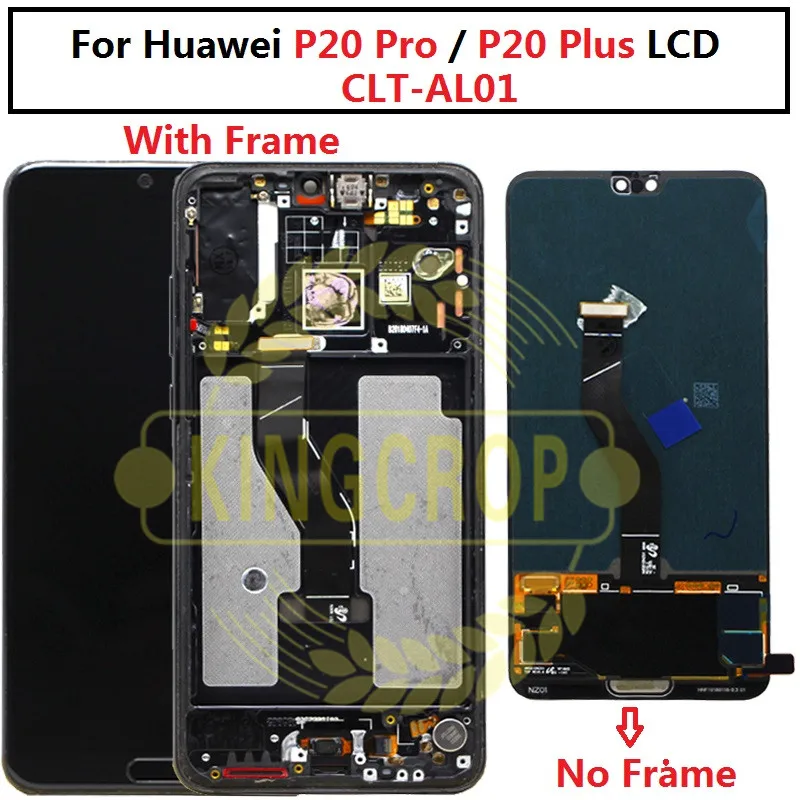 

Original 6.1"LCD Huawei P20 Pro LCD with frame Display Screen Touch Digitizer Assembly P20 Pro CLT-AL01 Lcd P20 Plus Display