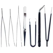 7 шт. в наборе ручные инструменты антистатические пинцеты из нержавеющей стали пинцет для ремонта комплект Elctronic части ремонтные инструменты