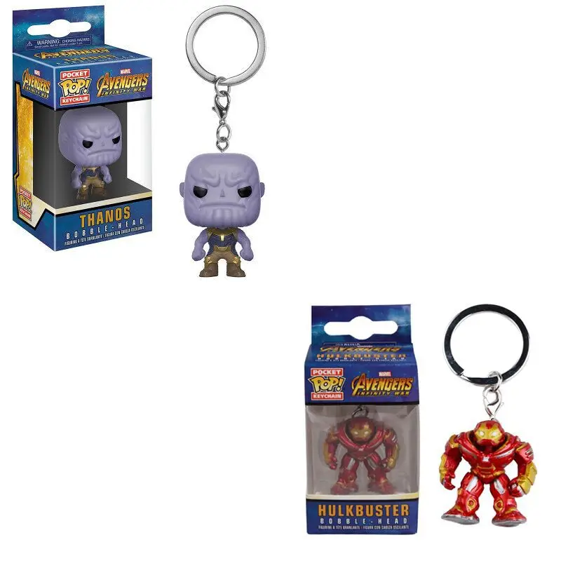 

Funko POP 4cm The Marvel Avengers 3: Infinity War THANOS HULKBUSTER Collection Keychain action Figure Toys for children