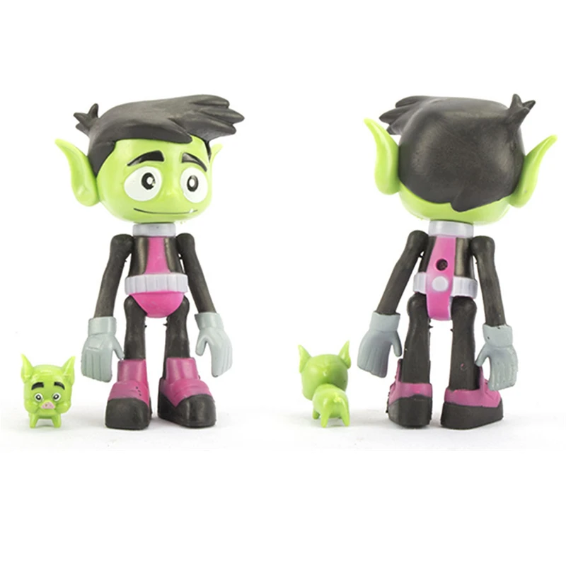 Teening Titanes Go Robin Beast Boy Raven Cyborg экшн-Фигурки Игрушки для девочек и мальчиков Рождественский подарок 7 шт./компл