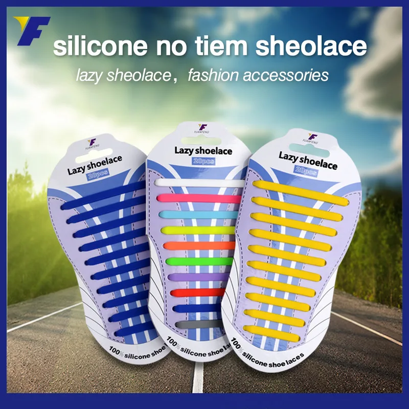 

20pcs /Pair VING Fashion Unisex Athletic Running No Tie Shoelaces Women Men Elastic Silicone Shoe Lace All Sneakers Fit Strap