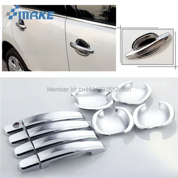 

smRKE For Peugeot 3008 Car Chrome Door Bowl Cover Stickers Interior Decoration Sequins Brand Auto Accessories Styling
