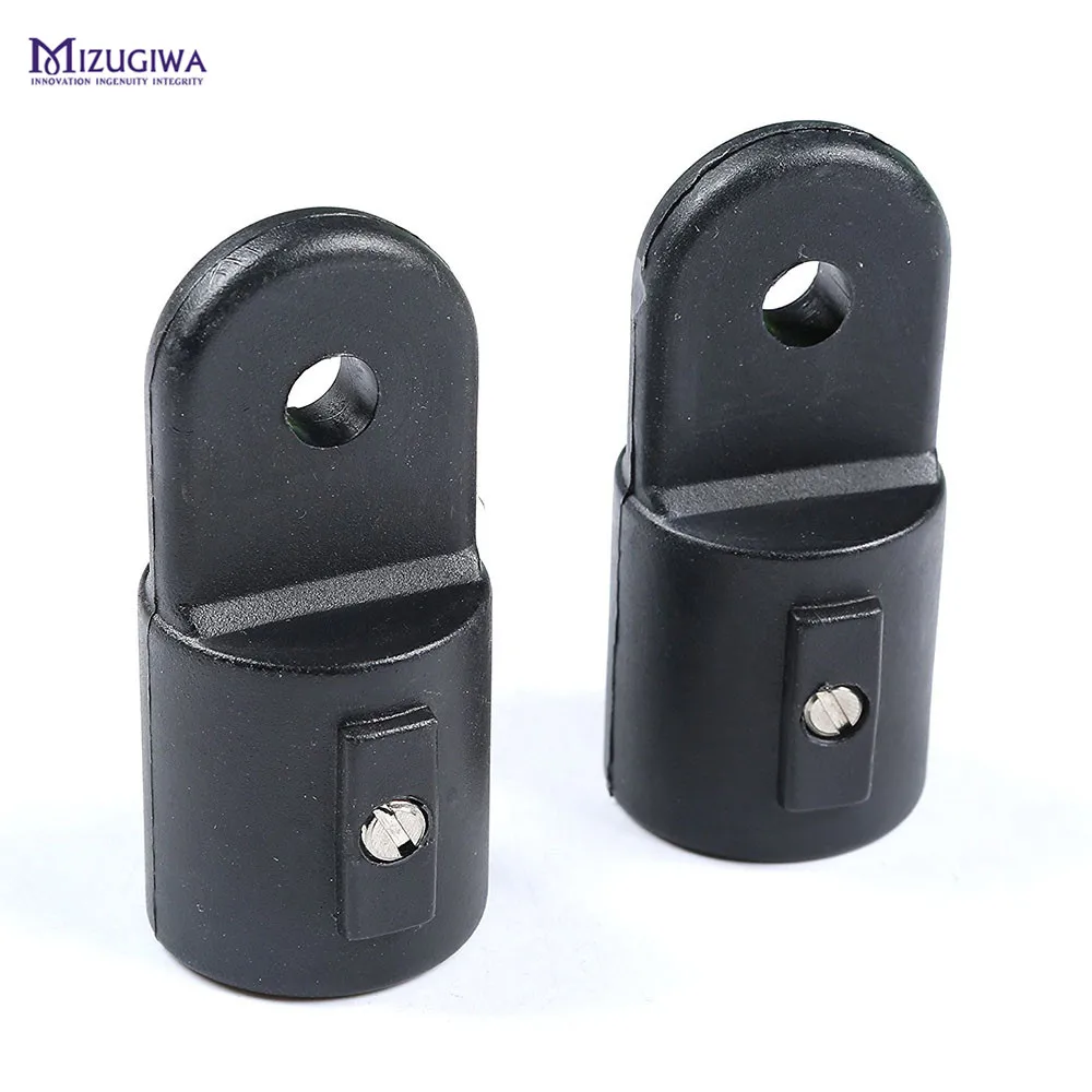 MIZUGIWA 1 pair Boat Bimini Fittings Top Cover Cap Eye End Nylon Black