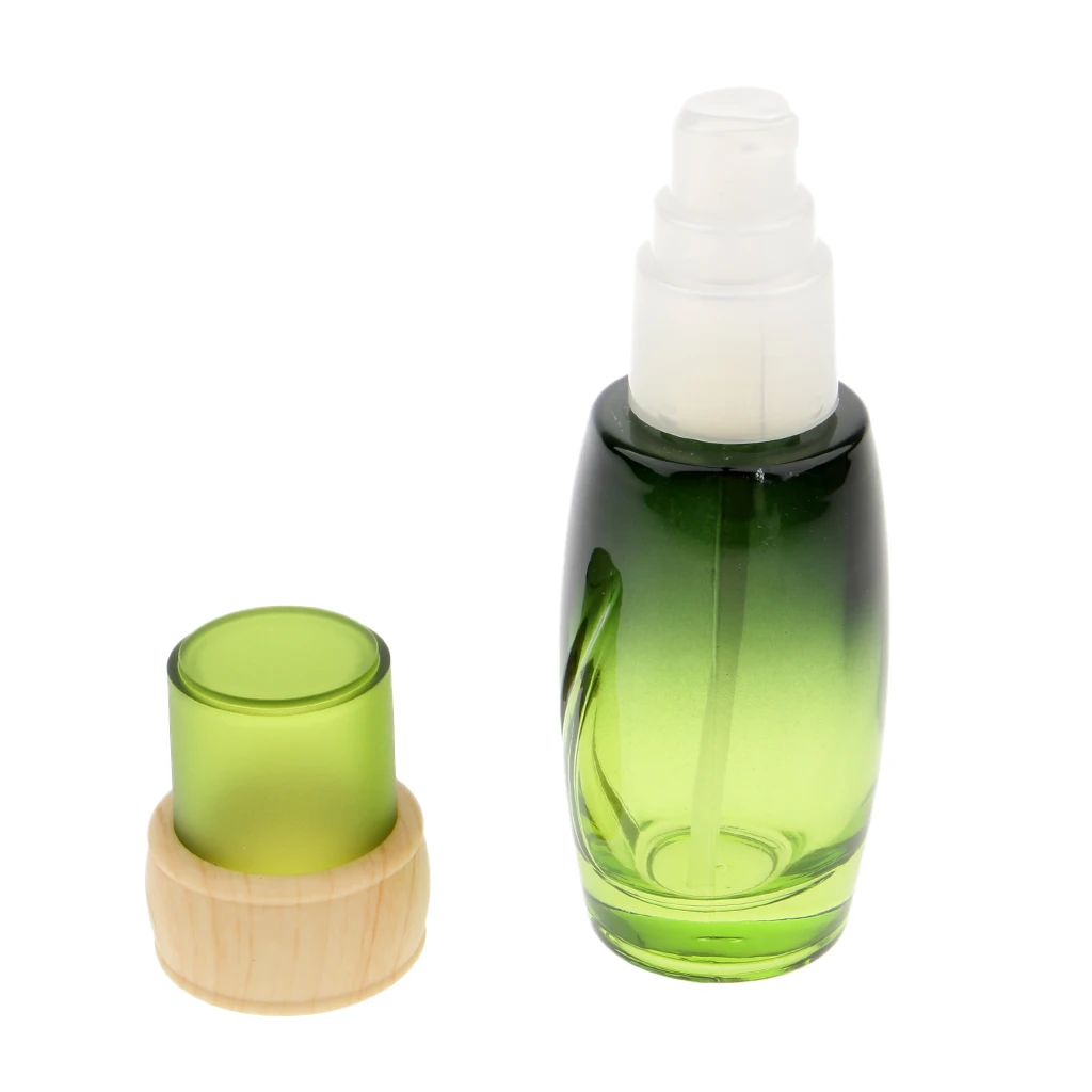 1 Set 4 Pieces Premium Empty Portable Refillable Glass Cosmetic Makeup Face Cream Jar Small Container Pump Bottle Pot