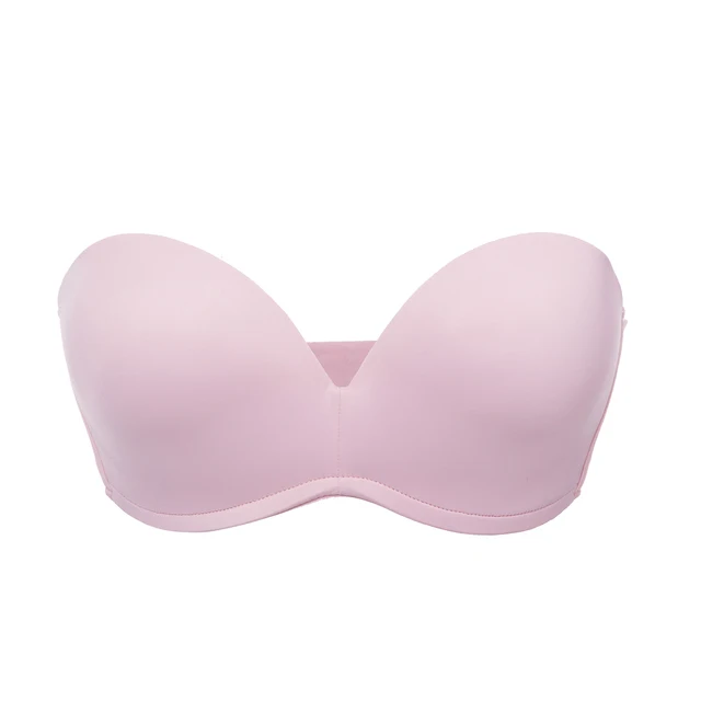 Womens Slightly Lined Custom Lift Silicone Bands Seamless Strapless Bra,Adobe Rose05,D,38 Womens Slightly Lined Custom Lift Silicone Bands Seamless Strapless Bra,Adobe Rose05,D,38