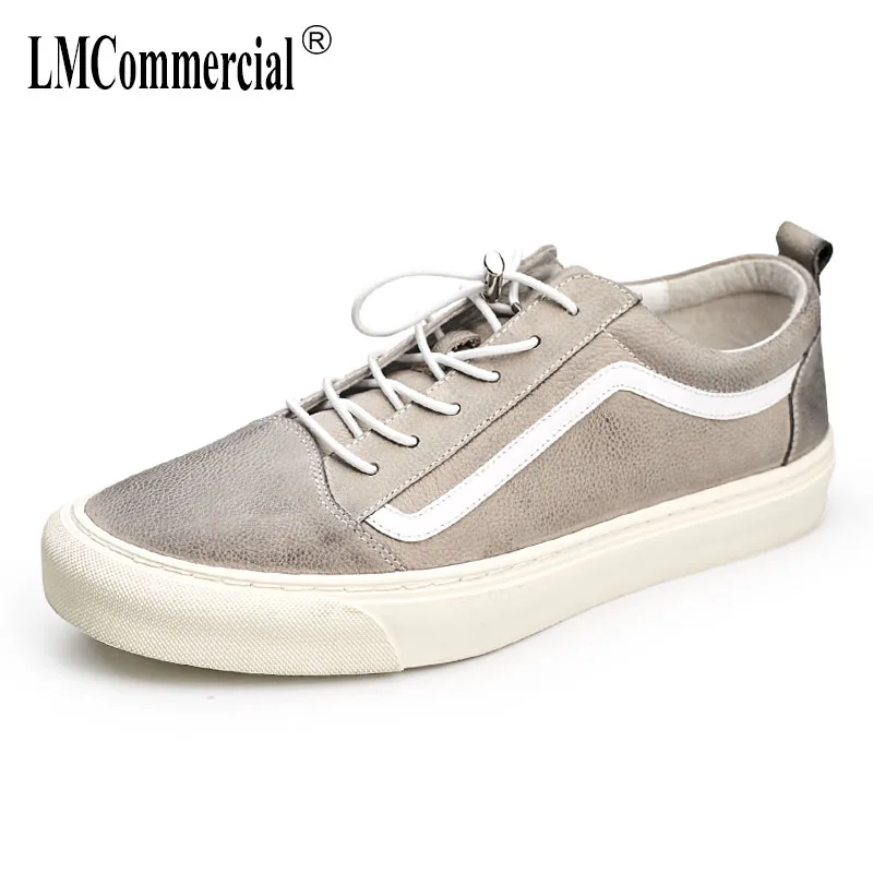 

spring autumn 2018 new British retro men's Genuine leather shoes all-match cowhide fashion breathable sneaker casual shoes men
