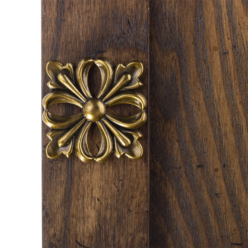 Furniture frame Traditional country style metal electronic plating zinc alloy antique brass color decoration
