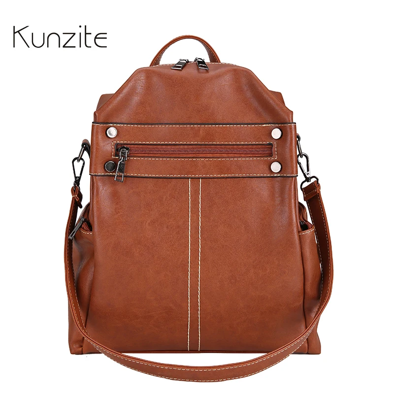 

Women PU Leather Backpack Multifunction Bags for Women and Girls Large Capacity Shoulder Bag Ladies Casual Daypack School Bags
