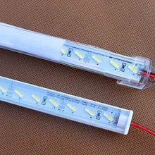 Fanlive 65Lm/светодиодный 50 см 36 светодиодный s SMD 8520(двойные чипы) 0,5 м 12 В U алюминиевый профиль светодиодный светильник