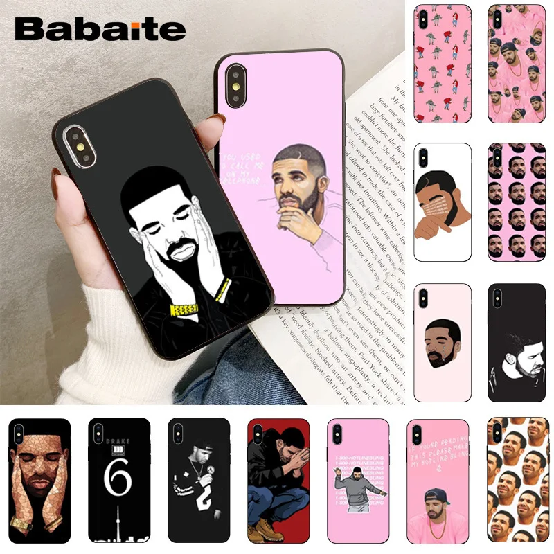 

Babaite Drake TPU Soft Silicone Phone Case Cover for iPhone 6S 6plus 7 7plus 8 8Plus X Xs MAX 5 5S XR