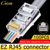 CNCOB-câble réseau perforé Cat5e, connecteur rj45, connecteur traversant le trou, 8P, 8 cœurs 100 pièces ► Photo 3/6