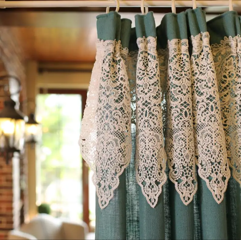 

Lace Linen Curtain Coffee Striped Design Window Gauze Sheer Curtains Darpe Faux linen Curtains for Bedroom Rideaux Window
