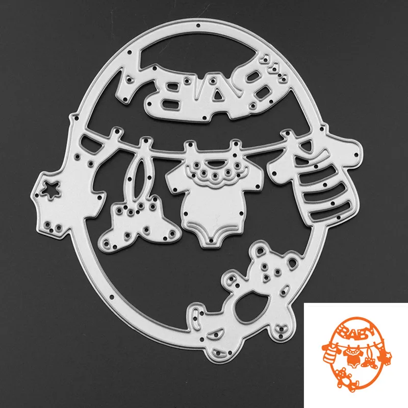 

1pc Cute Baby Clothes Bear Metal Cutting Dies Embossing Template Stencils for DIY Scrapbook Album Frame Photo Cards Decor Crafts