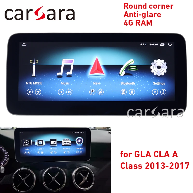 Android радио CLA w117 антибликовый экран GLA X156 сенсорный дисплей A w176 Круглый угол GPS