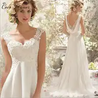 Real Photos French Style BOHO Beach Wedding Dress 2019 Backless High Waist Sexy A line Plus Size Country Wedding Dresses W0125
